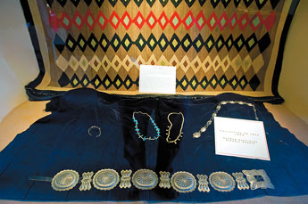 A squash blossom necklace was stolen from a display at the Gallup Cultural Center on Wednesday afternoon. A culprits were able to lift the large glass display panel to gain access to the display. &nbsp;&copy; 2011 Gallup Independent / Brian Leddy 